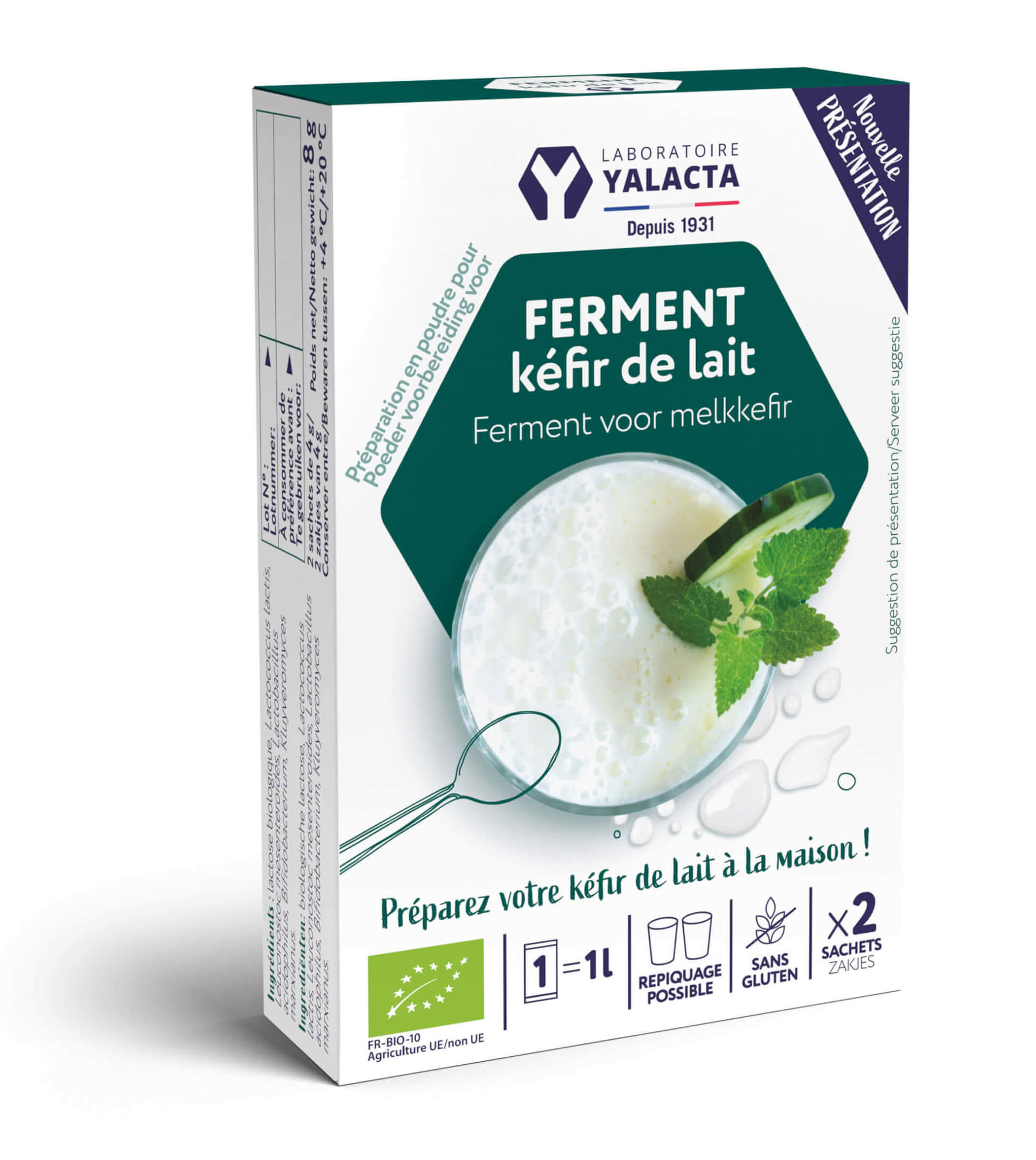 Yalacta Ferment pour Yaourt Bio : : Epicerie